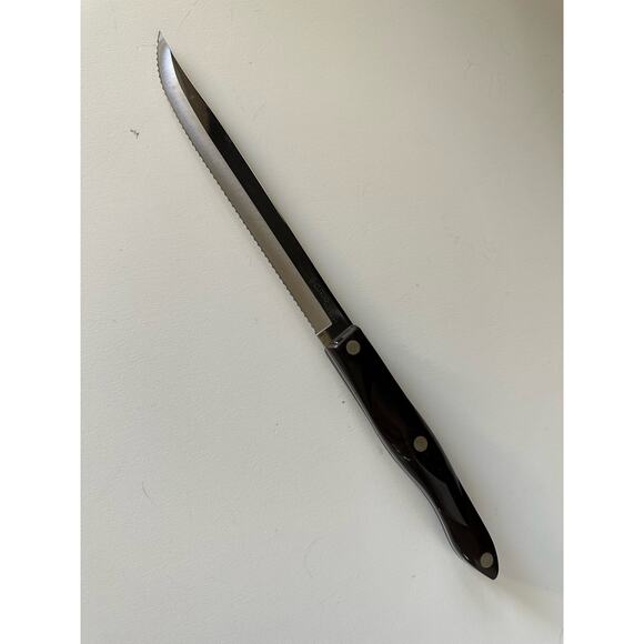 Cutco Knife #1729 REFURBISHED Brown Swirl Handle Petite Carver 6 3/4" Blade - Picture 1 of 13